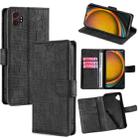 For Samsung Galaxy Xcover 7 Pro 5G Skin Feel Crocodile Magnetic Clasp Leather Phone Case(Black) - 1