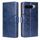 For Google Pixel 9 Pro XL Geometric Stitching Leather Phone Case(Blue) - 1