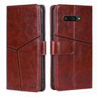 For Kyocera Digno SX4 5G Geometric Stitching Leather Phone Case(Dark Brown) - 1