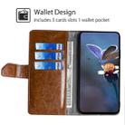 For iPhone 16 Geometric Stitching Leather Phone Case(Light Brown) - 2