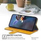 For iPhone 16 Plus Geometric Stitching Leather Phone Case(Yellow) - 3