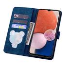 For Samsung Galaxy S24 FE 5G Cartoon Sakura Cat Embossed Leather Phone Case(Royal Blue) - 3