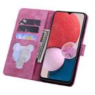 For Samsung Galaxy S24 5G Cartoon Sakura Cat Embossed Leather Phone Case(Rose Red) - 3