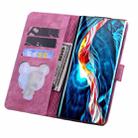 For Samsung Galaxy S23 Ultra 5G Cartoon Sakura Cat Embossed Leather Phone Case(Rose Red) - 3
