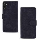 For Samsung Galaxy S24 5G Mandala Embossed Dual-Fold Calf Leather Phone Case(Black) - 2