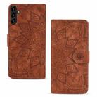 For Samsung Galaxy S24+ 5G Mandala Embossed Dual-Fold Calf Leather Phone Case(Brown) - 2