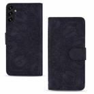 For Samsung Galaxy S24 FE 5G Mandala Embossed Dual-Fold Calf Leather Phone Case(Black) - 2
