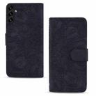 For Samsung Galaxy S23 5G Mandala Embossed Dual-Fold Calf Leather Phone Case(Black) - 2