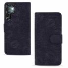 For Samsung Galaxy S23 Ultra 5G Mandala Embossed Dual-Fold Calf Leather Phone Case(Black) - 2