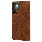 For Samsung Galaxy S25 Ultra 5G Mandala Embossed Dual-Fold Calf Leather Phone Case(Brown) - 3