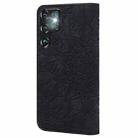 For Samsung Galaxy S25 Ultra 5G Mandala Embossed Dual-Fold Calf Leather Phone Case(Black) - 3