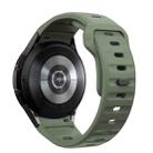 For Samsung Galaxy Watch 7 / 6 / 5 / 4 Wave Texture Reverse Buckle Silicone Watch Band(Army Green) - 2