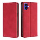 For iPhone 16 Skin Feel Magnetic Leather Phone Case(Red) - 1