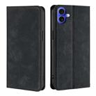 For iPhone 16 Skin Feel Magnetic Leather Phone Case(Black) - 1