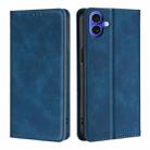 For iPhone 16 Plus Skin Feel Magnetic Leather Phone Case(Blue) - 1