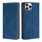 For iPhone 16 Pro Skin Feel Magnetic Leather Phone Case(Blue) - 1