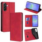 For Samsung Galaxy A36 5G Skin Feel Magnetic Leather Phone Case(Red) - 1