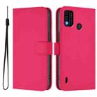 For OPPO A98 5G / F23 5G India Skin Feel Solid Color Leather Phone Case with Lanyard(Rose Red) - 2