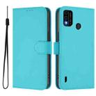 For OPPO A98 5G / F23 5G India Skin Feel Solid Color Leather Phone Case with Lanyard(Lake Blue) - 2