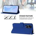 For OPPO A1 Pro 5G Skin Feel Solid Color Leather Phone Case with Lanyard(Dark Blue) - 3