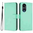 For OPPO A1 Pro 5G Skin Feel Solid Color Leather Phone Case with Lanyard(Mint Green) - 2