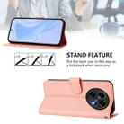 For OPPO A2 Pro 5G Global Skin Feel Solid Color Leather Phone Case with Lanyard(Pink) - 3