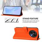For OPPO A2 Pro 5G Global Skin Feel Solid Color Leather Phone Case with Lanyard(Orange) - 3