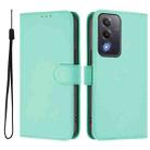 For OPPO A3 Pro Global Skin Feel Solid Color Leather Phone Case with Lanyard(Mint Green) - 2