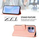 For OPPO A3x 5G Global Skin Feel Solid Color Leather Phone Case with Lanyard(Pink) - 3