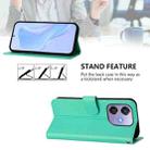 For OPPO A3x 5G Global Skin Feel Solid Color Leather Phone Case with Lanyard(Green) - 3