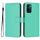 For OPPO A36 4G / A76 4G / A96 4G Skin Feel Solid Color Leather Phone Case with Lanyard(Green) - 2