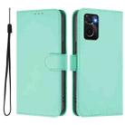 For OPPO A36 4G / A76 4G / A96 4G Skin Feel Solid Color Leather Phone Case with Lanyard(Mint Green) - 2