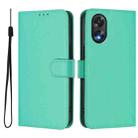 For OPPO A38 4G / A18 4G Global Skin Feel Solid Color Leather Phone Case with Lanyard(Green) - 2