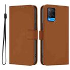 For OPPO A54 4G / A54s / A55 5G Skin Feel Solid Color Leather Phone Case with Lanyard(Brown) - 2
