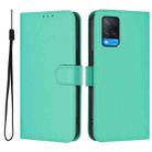 For OPPO A54 4G / A54s / A55 5G Skin Feel Solid Color Leather Phone Case with Lanyard(Green) - 2