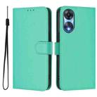 For OPPO A78 5G Global Skin Feel Solid Color Leather Phone Case with Lanyard(Green) - 2