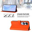 For OPPO A60 4G Global Skin Feel Solid Color Leather Phone Case with Lanyard(Orange) - 3