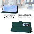 For OPPO A60 4G Global Skin Feel Solid Color Leather Phone Case with Lanyard(Dark Green) - 3