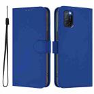 For OPPO A72 / A52 / A92 4G Skin Feel Solid Color Leather Phone Case with Lanyard(Dark Blue) - 2