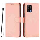 For OPPO A74 4G / F19 / F19s Skin Feel Solid Color Leather Phone Case with Lanyard(Pink) - 2