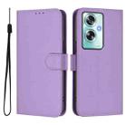 For OPPO A79 5G Global Skin Feel Solid Color Leather Phone Case with Lanyard(Lavender Purple) - 2