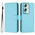 For OPPO A79 5G Global Skin Feel Solid Color Leather Phone Case with Lanyard(Sky Blue) - 2