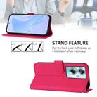 For OPPO A79 5G Global Skin Feel Solid Color Leather Phone Case with Lanyard(Rose Red) - 3