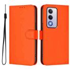 For OPPO A80 5G EU Skin Feel Solid Color Leather Phone Case with Lanyard(Orange) - 2