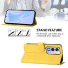 For OPPO A80 5G EU Skin Feel Solid Color Leather Phone Case with Lanyard(Lemon Yellow) - 3