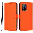 For OPPO A94 5G Global Skin Feel Solid Color Leather Phone Case with Lanyard(Orange) - 2