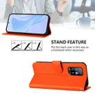 For OPPO A94 5G Global Skin Feel Solid Color Leather Phone Case with Lanyard(Orange) - 3