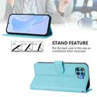 For OPPO F17 Pro Skin Feel Solid Color Leather Phone Case with Lanyard(Sky Blue) - 3