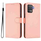 For OPPO F19 Pro / Reno5 F Skin Feel Solid Color Leather Phone Case with Lanyard(Pink) - 2