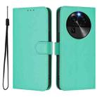 For OPPO Find X6 Skin Feel Solid Color Leather Phone Case with Lanyard(Green) - 2